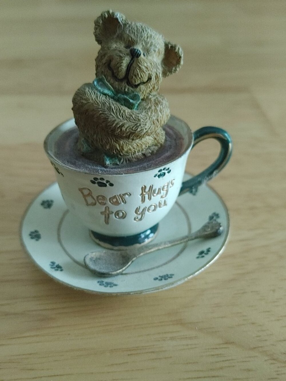 Vintage Boyds Bears 2003 Huggles Teabearie "Bear Hugs To You" Figurine